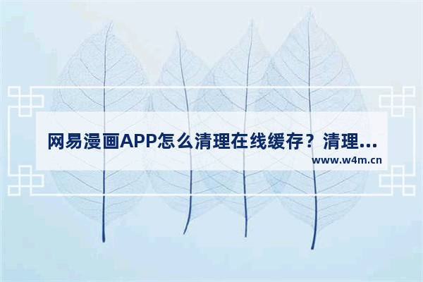 网易漫画APP怎么清理在线缓存？清理在线缓存的操作步骤分享