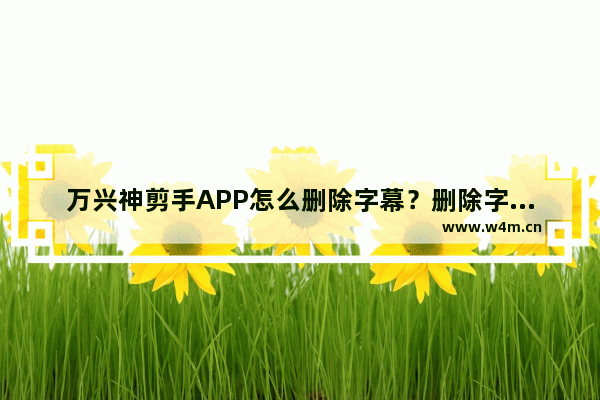 万兴神剪手APP怎么删除字幕？删除字幕的方法说明