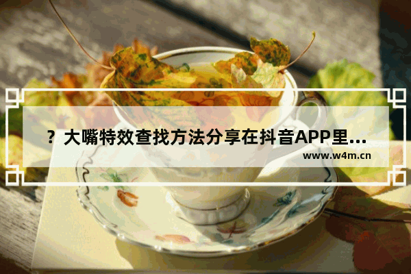 ？大嘴特效查找方法分享在抖音APP里怎么找到大嘴特效