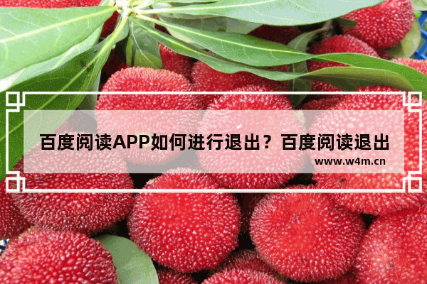 百度阅读APP如何进行退出？百度阅读退出的方法讲解