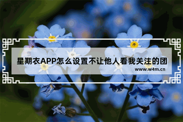 星期衣APP怎么设置不让他人看我关注的团？不让他人看我关注的团设置方法介绍