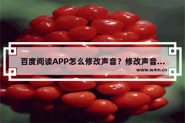 百度阅读APP怎么修改声音？修改声音的技巧分享