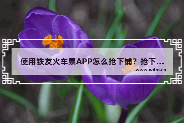 使用铁友火车票APP怎么抢下铺？抢下铺的操作方法说明