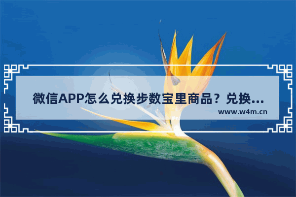 微信APP怎么兑换步数宝里商品？兑换步数宝里商品说明