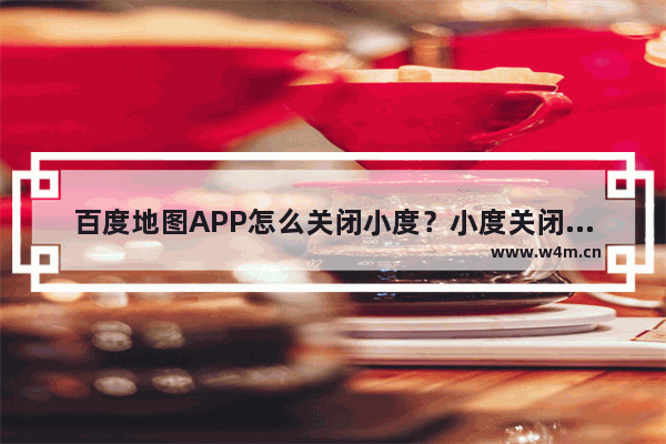 百度地图APP怎么关闭小度？小度关闭方法讲解