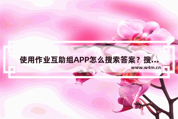 使用作业互助组APP怎么搜索答案？搜索答案的方法一览