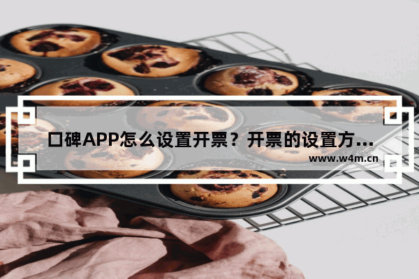 口碑APP怎么设置开票？开票的设置方法说明