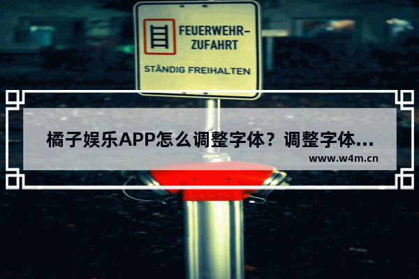 橘子娱乐APP怎么调整字体？调整字体的方法说明