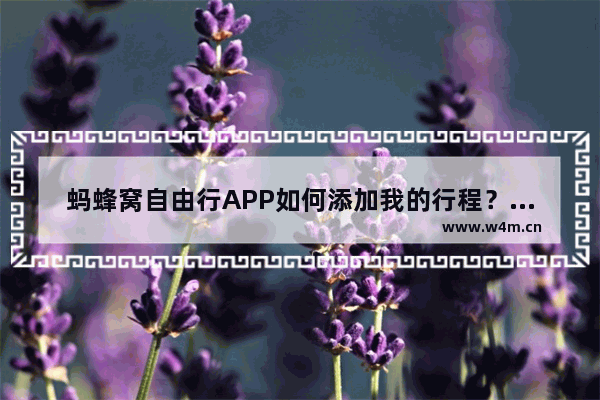 蚂蜂窝自由行APP如何添加我的行程？添加我的行程讲解