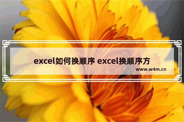 excel如何换顺序 excel换顺序方法一览