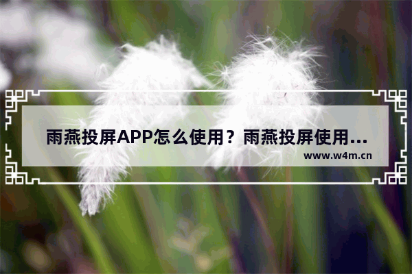 雨燕投屏APP怎么使用？雨燕投屏使用方法说明