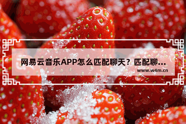 网易云音乐APP怎么匹配聊天？匹配聊天的方法说明