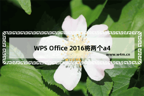 WPS Office 2016将两个a4文档打印到一张a3里操作流程分享