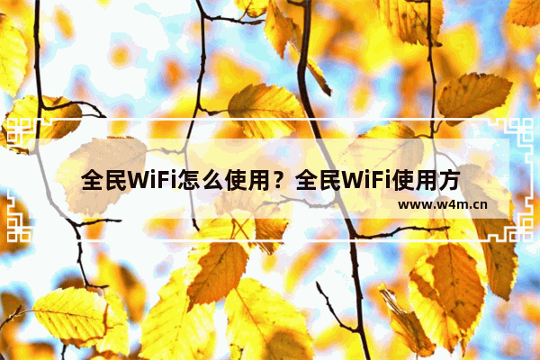 全民WiFi怎么使用？全民WiFi使用方法说明