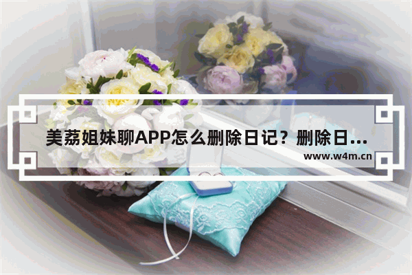 美荔姐妹聊APP怎么删除日记？删除日记的方法分享