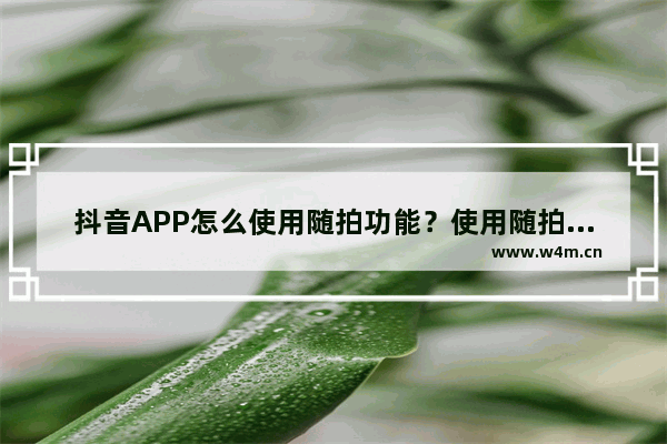 抖音APP怎么使用随拍功能？使用随拍功能介绍