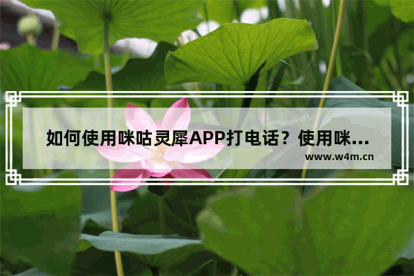 如何使用咪咕灵犀APP打电话？使用咪咕灵犀打电话的方法介绍