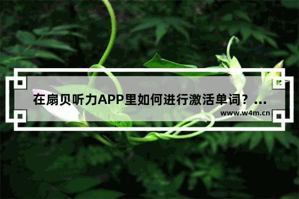 在扇贝听力APP里如何进行激活单词？激活单词的方法说明