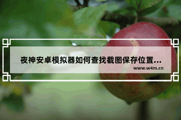 夜神安卓模拟器如何查找截图保存位置？查找截图保存位置操作方法分享