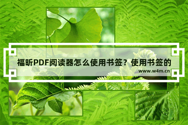 福昕PDF阅读器怎么使用书签？使用书签的操作流程介绍