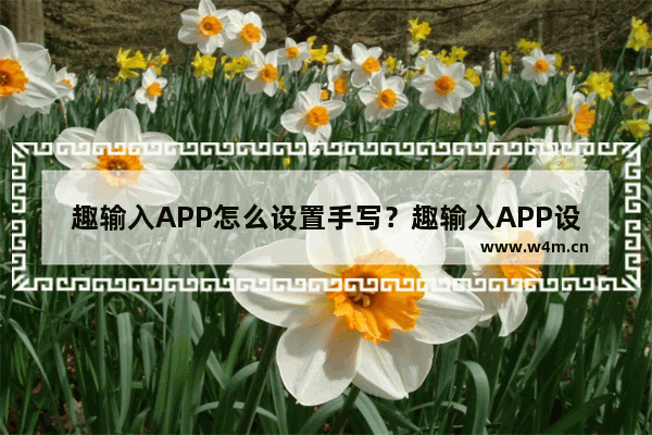 趣输入APP怎么设置手写？趣输入APP设置手写方法一览