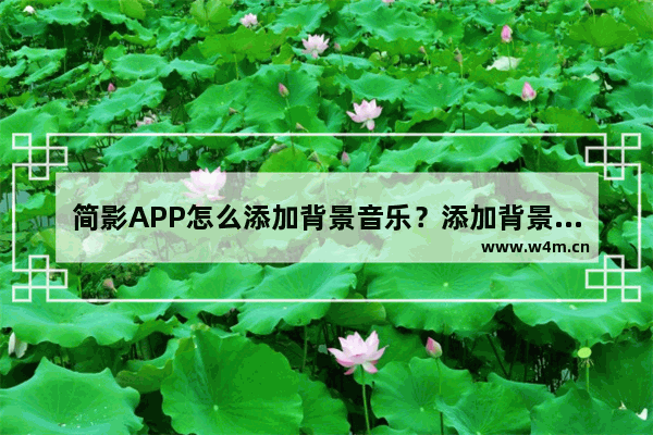 简影APP怎么添加背景音乐？添加背景音乐的流程分享