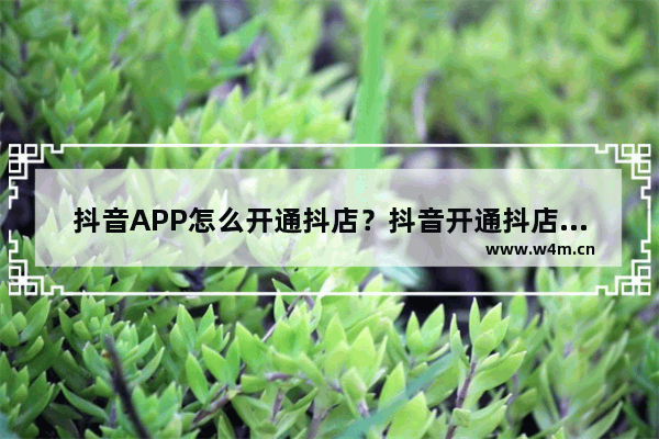 抖音APP怎么开通抖店？抖音开通抖店的流程分享