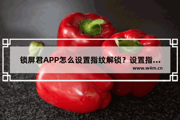 锁屏君APP怎么设置指纹解锁？设置指纹解锁的方法介绍