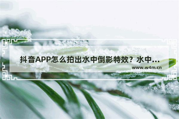 抖音APP怎么拍出水中倒影特效？水中倒影特效拍摄方法介绍