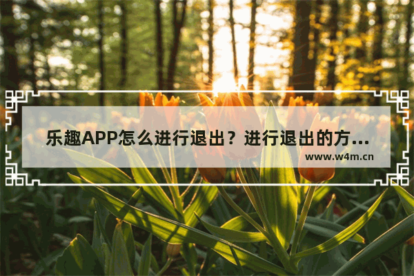 乐趣APP怎么进行退出？进行退出的方法介绍