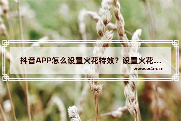 抖音APP怎么设置火花特效？设置火花特效的方法说明