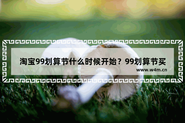 淘宝99划算节什么时候开始？99划算节买什么最划算？