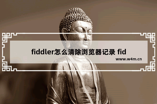 fiddler怎么清除浏览器记录 fiddler清除浏览器记录方法详解