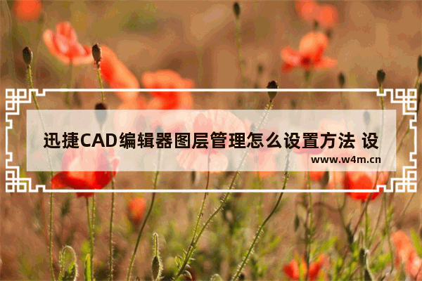 迅捷CAD编辑器图层管理怎么设置方法 设置图层管理的方法说明