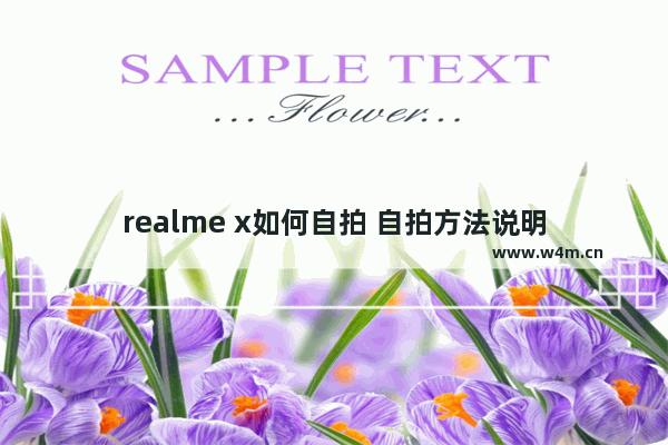 realme x如何自拍 自拍方法说明