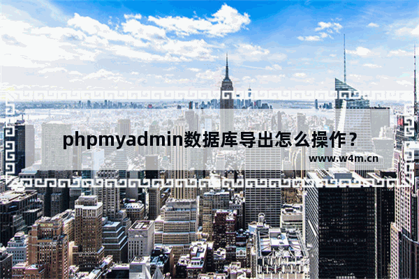 phpmyadmin数据库导出怎么操作？数据库导出操作步骤分享