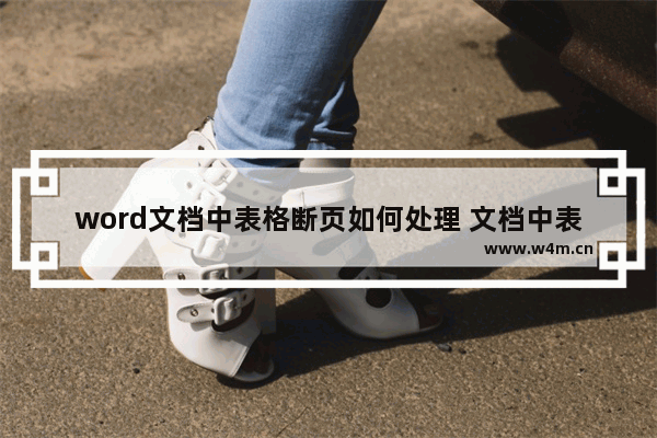 word文档中表格断页如何处理 文档中表格断页处理方法介绍