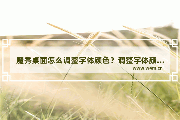 魔秀桌面怎么调整字体颜色？调整字体颜色的步骤分享