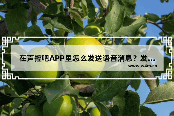 在声控吧APP里怎么发送语音消息？发送语音消息的方法介绍