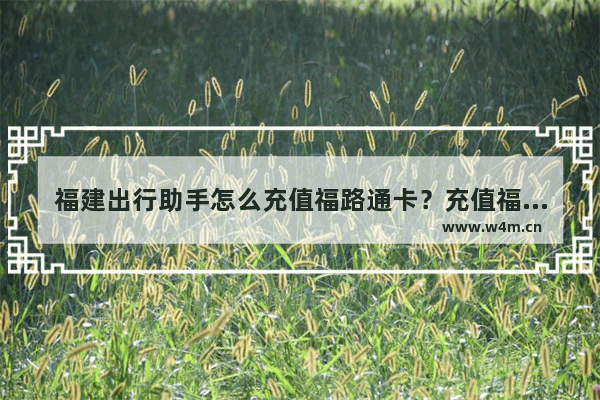 福建出行助手怎么充值福路通卡？充值福路通卡的方法介绍