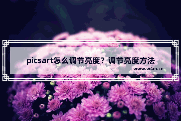 picsart怎么调节亮度？调节亮度方法说明