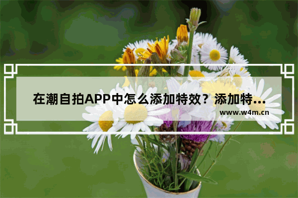 在潮自拍APP中怎么添加特效？添加特效的方法说明