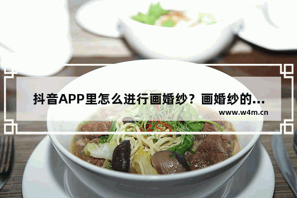 抖音APP里怎么进行画婚纱？画婚纱的方法介绍