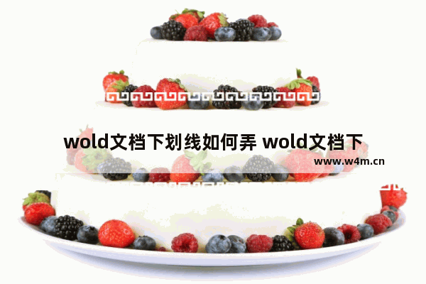 wold文档下划线如何弄 wold文档下划线教程分享