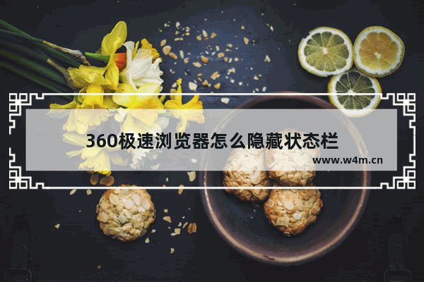 360极速浏览器怎么隐藏状态栏