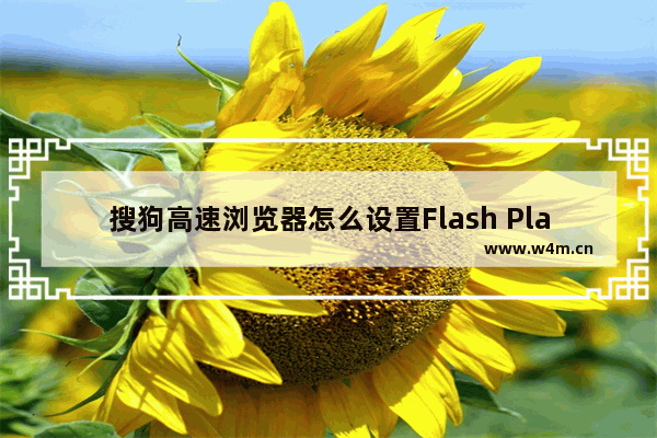 搜狗高速浏览器怎么设置Flash Player