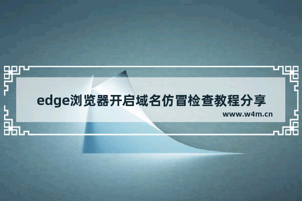 edge浏览器开启域名仿冒检查教程分享