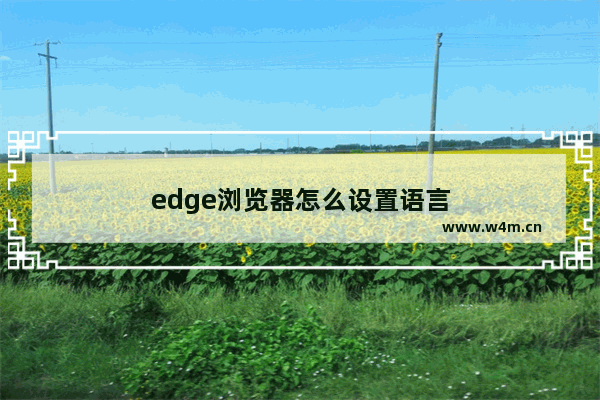 edge浏览器怎么设置语言