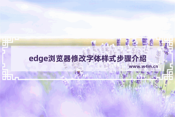 edge浏览器修改字体样式步骤介绍