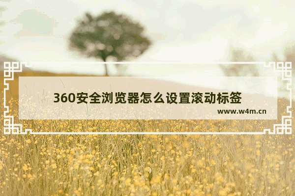 360安全浏览器怎么设置滚动标签